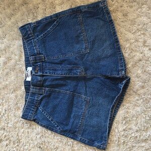 WAX Jean Collection Dark Wash Denim Skater Shorts